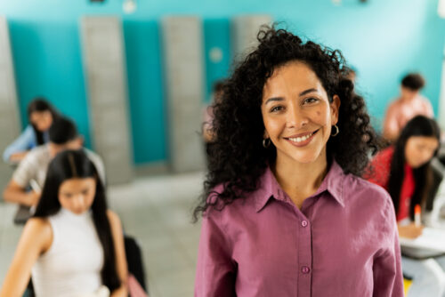 Teacher in a school.