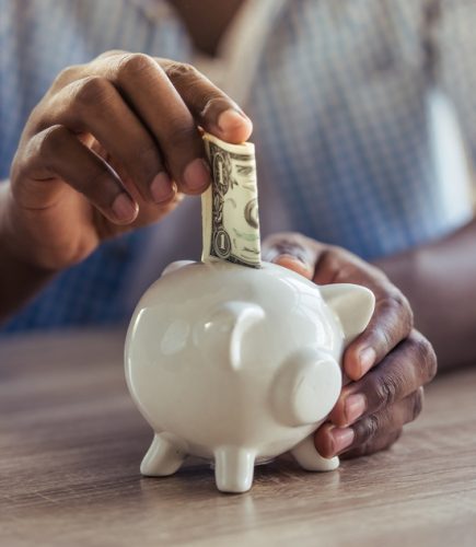 Afro American businessman at home
