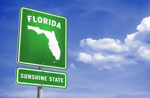 Sign that says welcome to Florida.